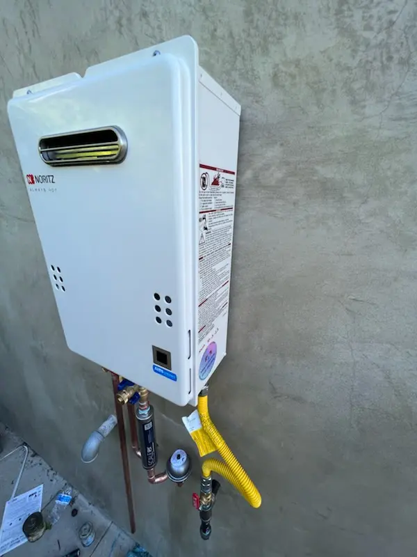 Tankless water heater installation for Westgate homes